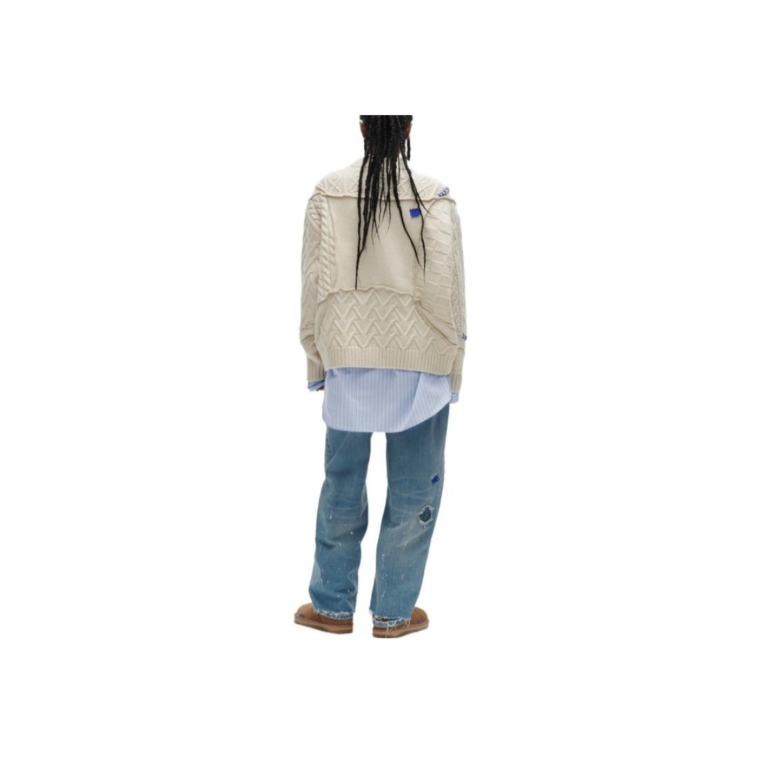 ADER ERROR X Zara Oversized Patchwork Knit Sweater - POIZON