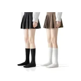 [Extended Length Crew Socks 28cm]Black+White