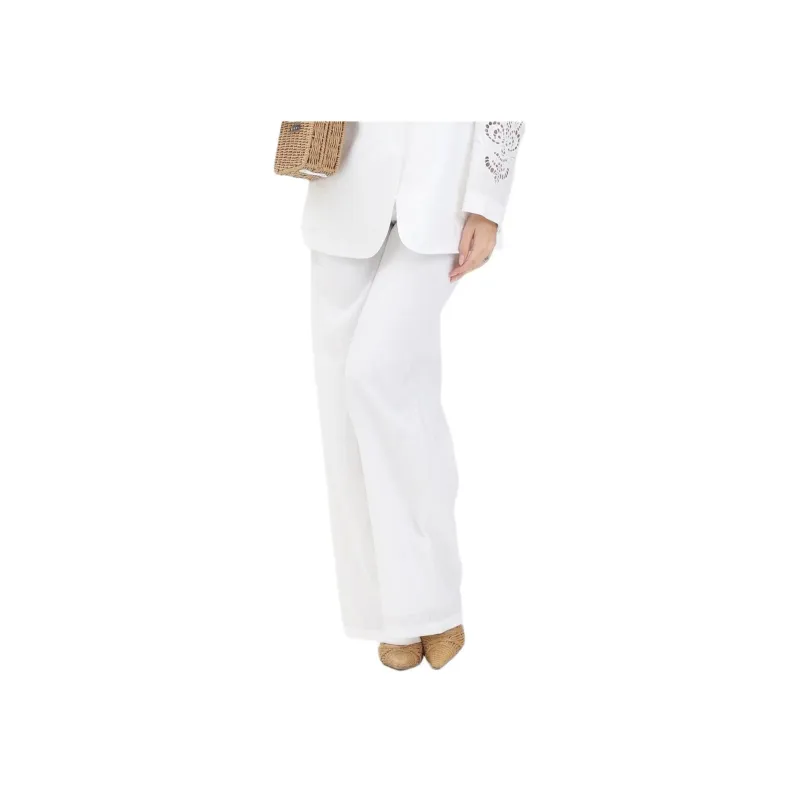 MaxMara Studio Casual Pants Women's White-4