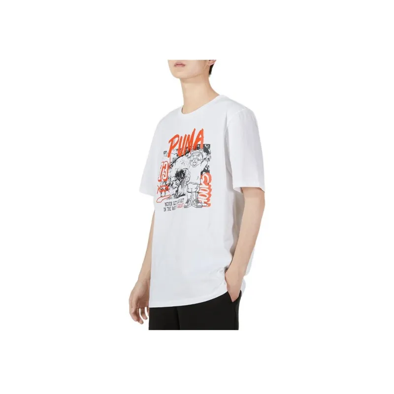 PUMA T Shirts Men White-2