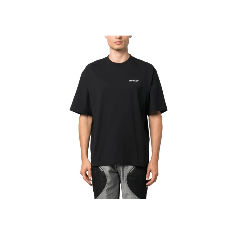 OFF WHITE Logo Print Short Sleeve T shirt-2