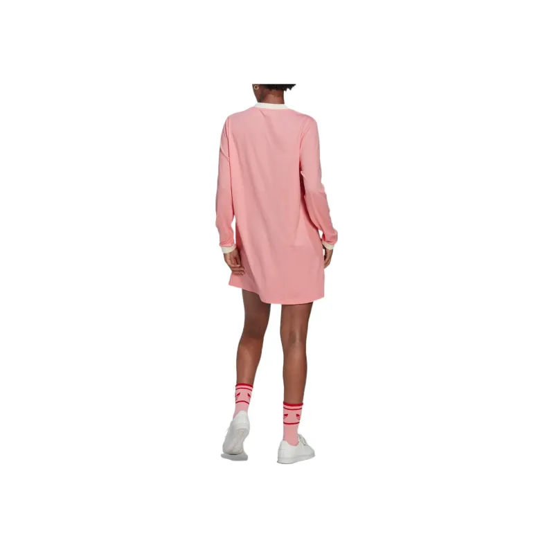 Adidas Originals Adicolor Long Sleeved Dresses Women's Pink-2