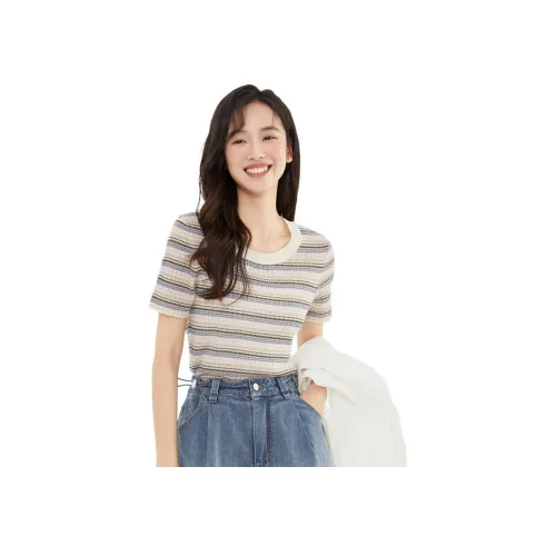 프라그먼트 화이트 레드 여성 티셔츠