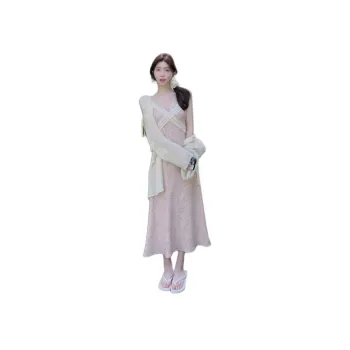 AFGGD Slip Dresses Women's Pink