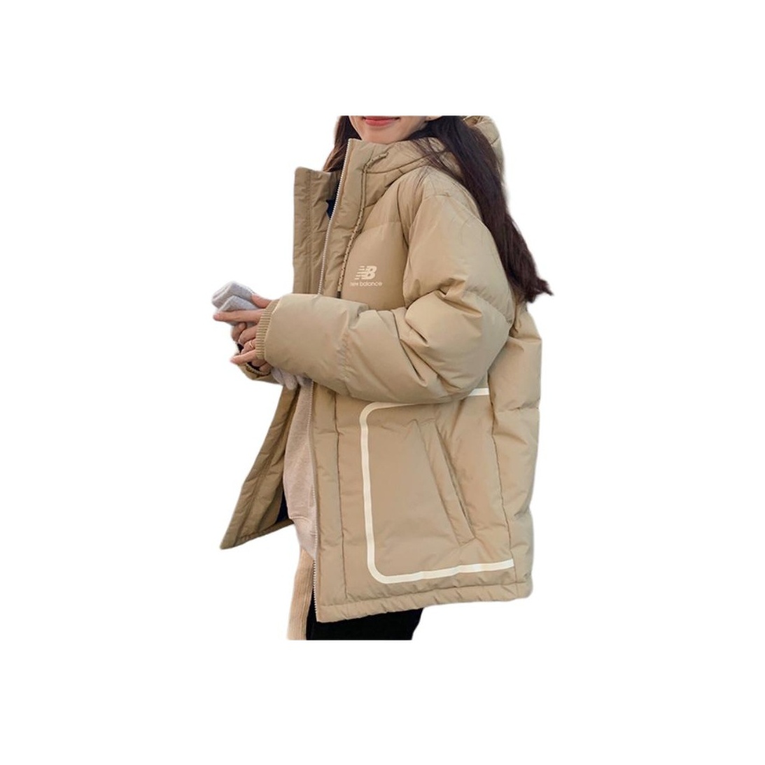 New Balance Down Jackets Unisex Beige - POIZON