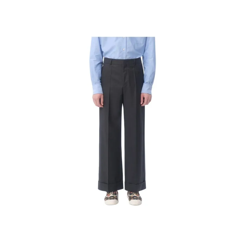 Valentino Wool Gabardine Trousers-1