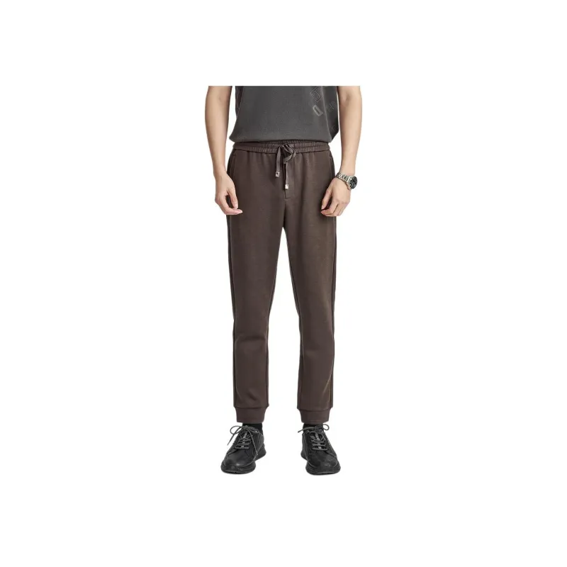 DIKENI Casual Pants Men's Khaki Gray-2
