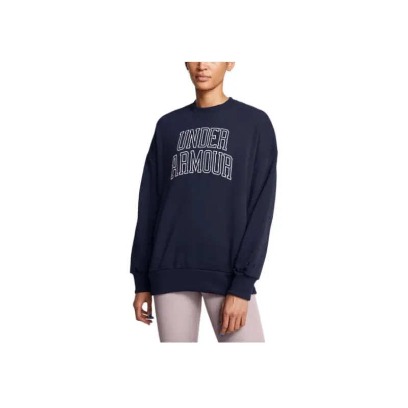 Under Armour Icon Heavyweight Terry Sweatshirt Women's Midnight Marine Blue-2