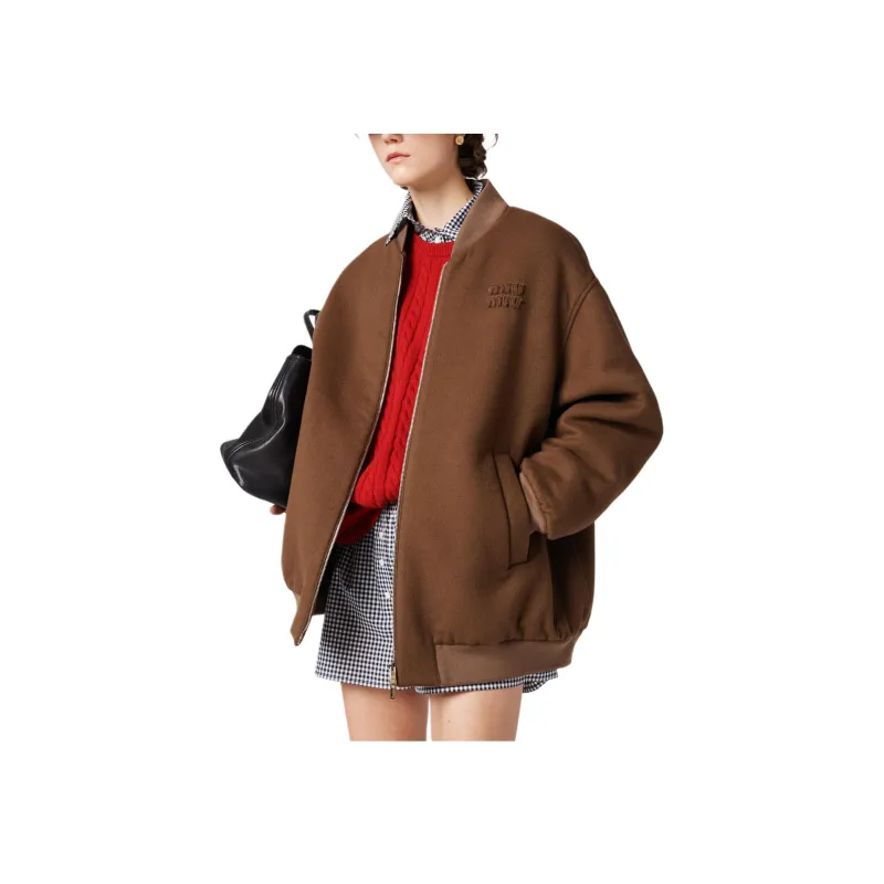 MIU MIU Jackets & Coats Women's Brown-3