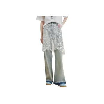 ELF SACK Jeans Women's Lace Light Blue