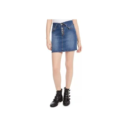 KENDALL + KYLIE 블루 여성 데님 숏 스커트
