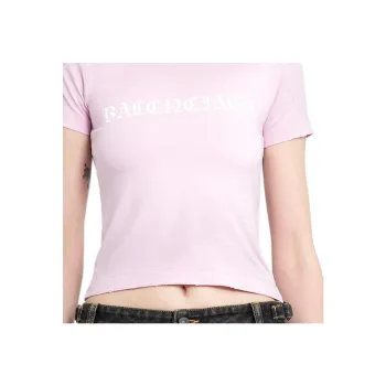 Balenciaga Shrunk T Shirt 'Light Pink/White'