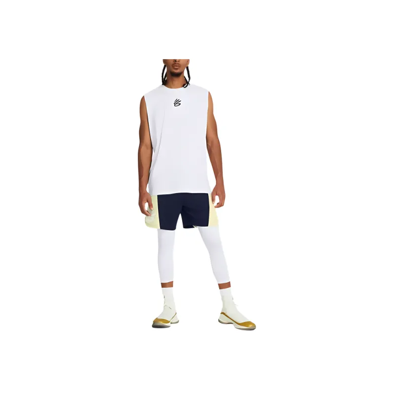 Under Armour Curry Brand Athletic Trousers Men's White-4