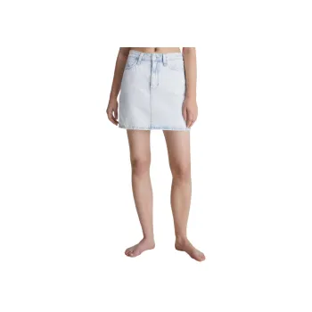 CALVIN KLEIN Denim Short Skirts Women's Light Blue