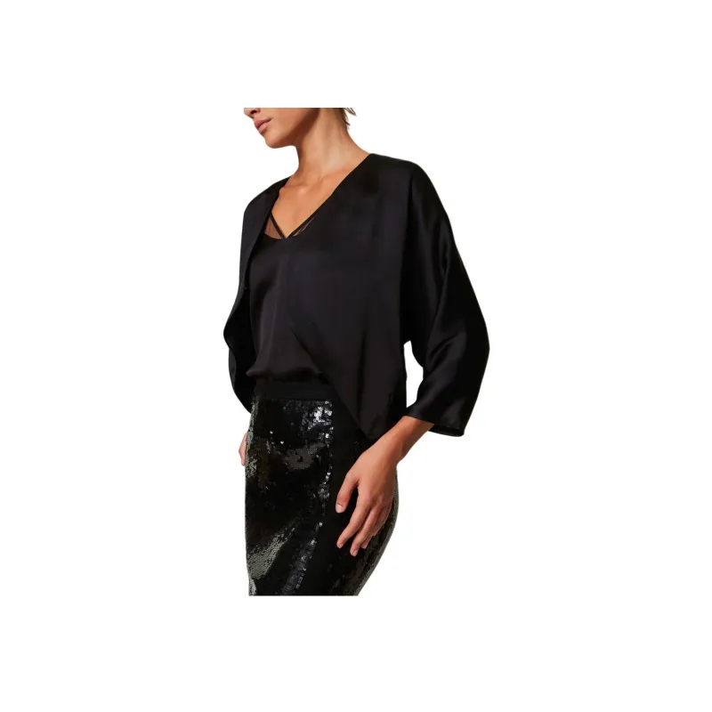 Twinset Satin Shrug Jacket-3