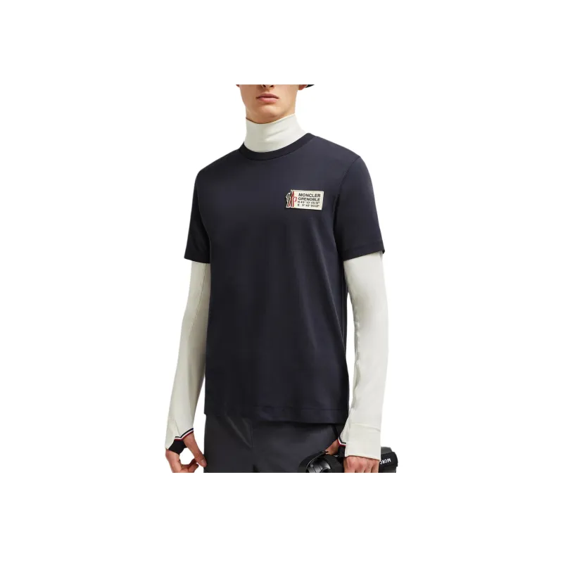 Moncler Grenoble Logo patch T shirt-2