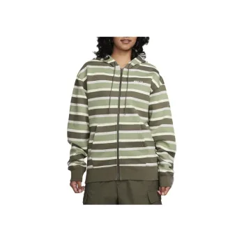 Nike Full Zip Fleece Skate Hoodie Jackets Coats Unisex Olive Green