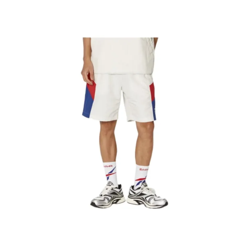 Reebok TWIN VECTOR Casual Shorts Men's Gray White-2