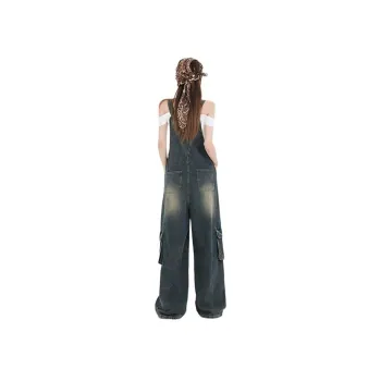 Rose Overalls Women's Vintage