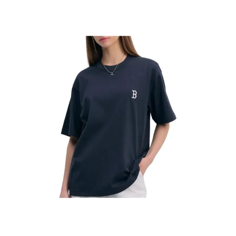 MLB SS24 Set in Sleeve T Shirt Unisex Charcoal Gray-4