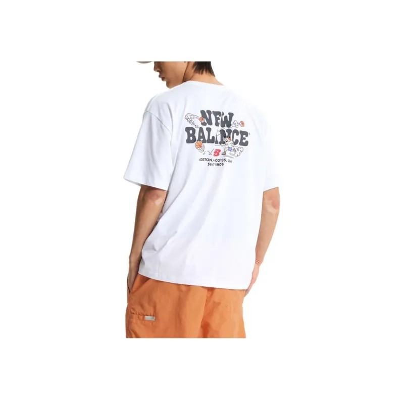 New Balance SEMI OVER FITUNI NB BOY T Shirt Men's 10 White-2