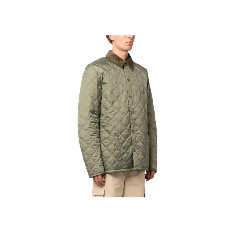 BARBOUR Corduroy collar Diamond quilted Jacket-3