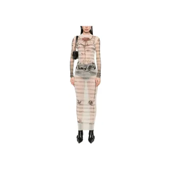 Jean Paul Gaultier Long Sleeved Dress Women's Natural