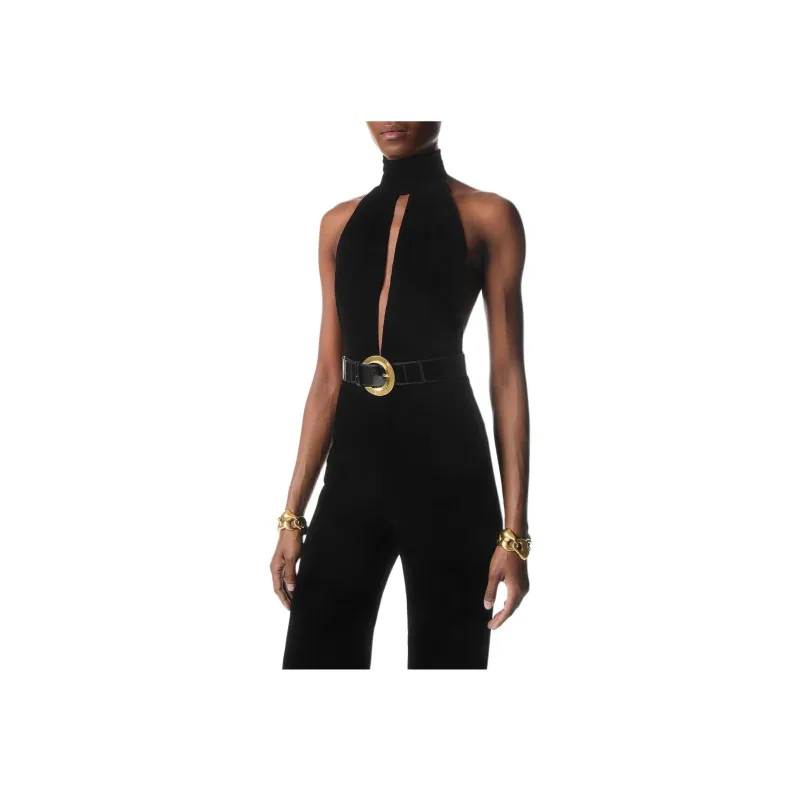 TOM FORD Stretch Velvet Belted Jumpsuit-3