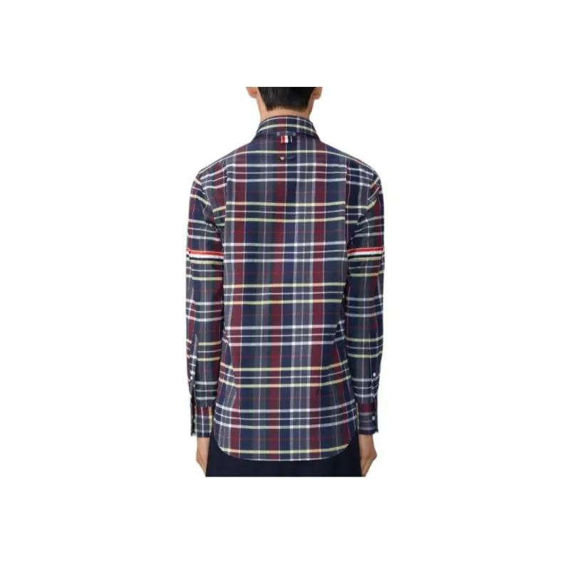THOM BROWNE Tartan check Flannel Shirt-2