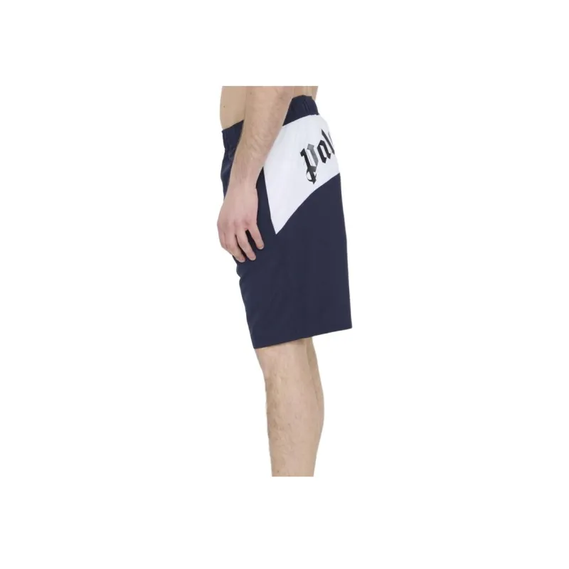 PALM ANGELS Logo print Swim Shorts-4