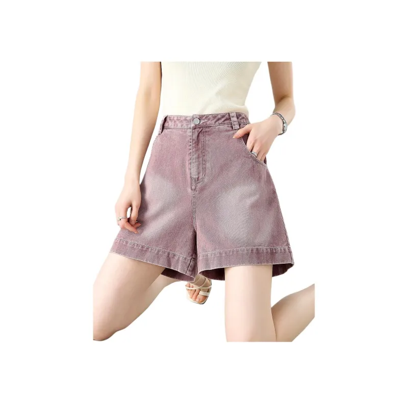 Dme Denim Shorts Women's Berry Red-0
