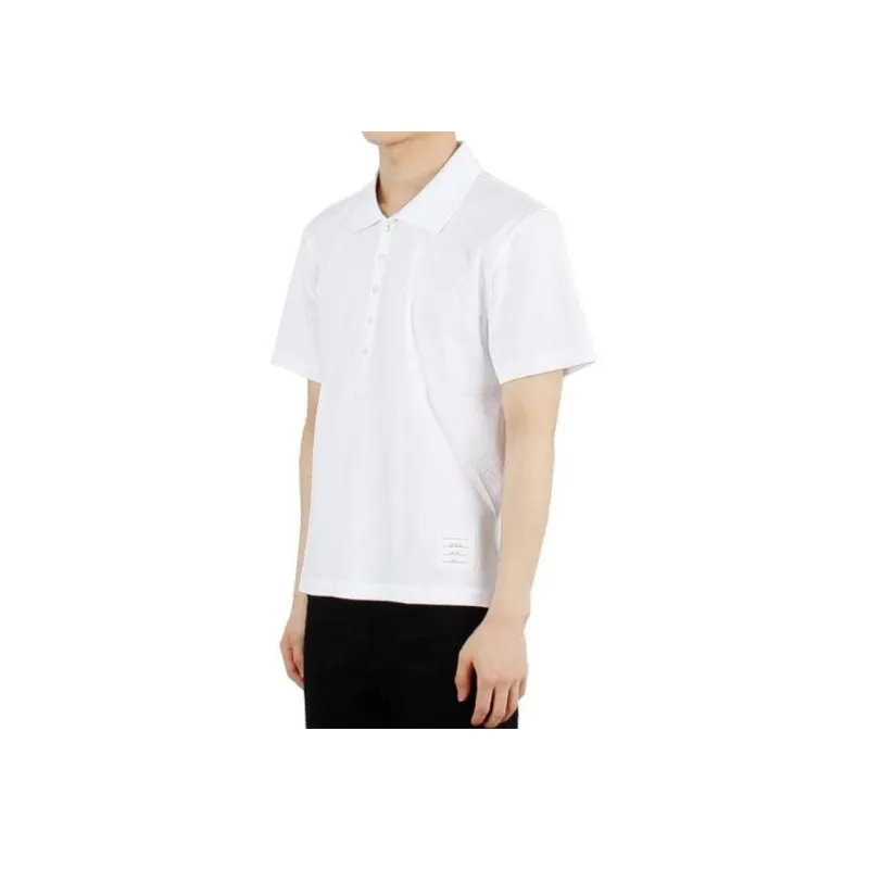 THOM BROWNE Back stripe Polo Shirt-2
