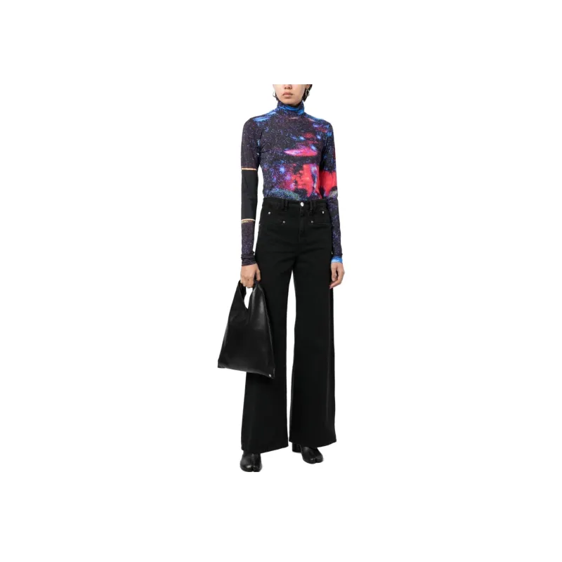 MM6 Maison Margiela Space-print High-neck Top-1