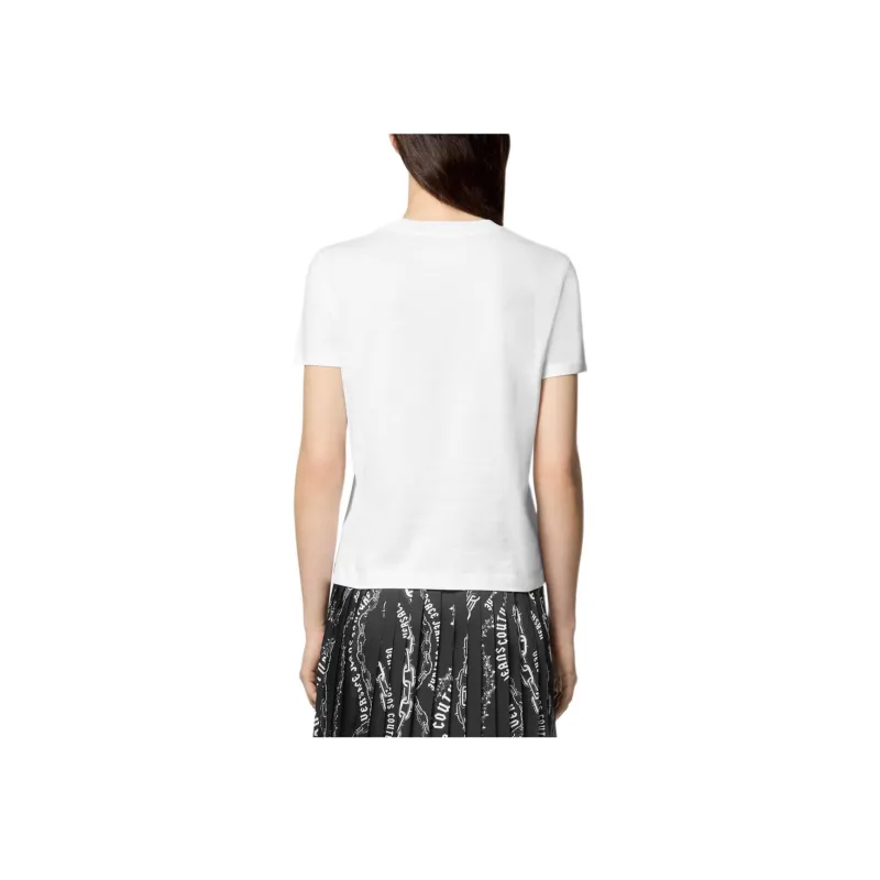 VERSACE JEANS COUTURE Logo tape Cotton T shirt-4