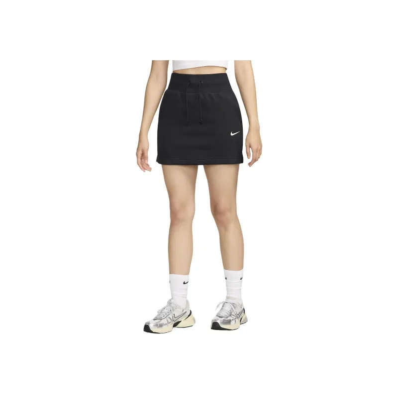 Nike Sportswear Phoenix Fleece Casual Short Skirts Women's Black-2