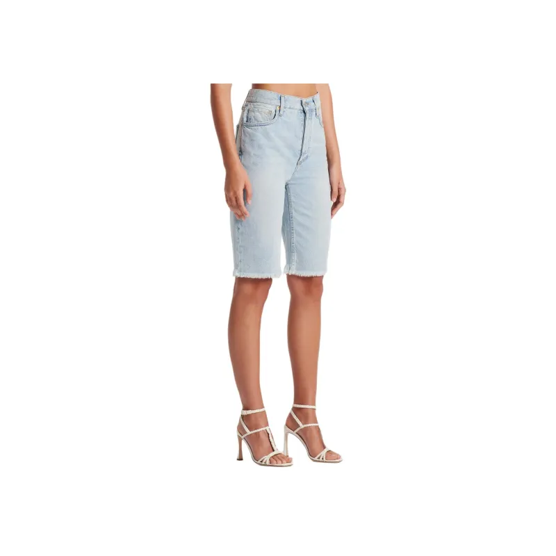 SCANLAN THEODORE High Rise Jean Short Denim Shorts Women's Light Indigo-3