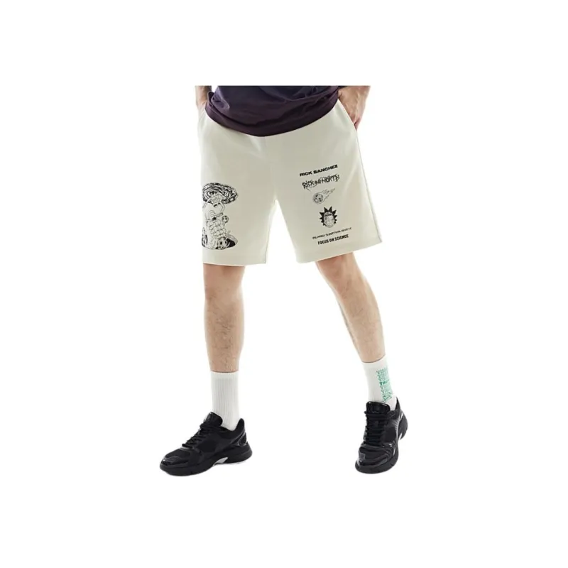 H&M Casual Shorts Men's White/Rick And Morty-2