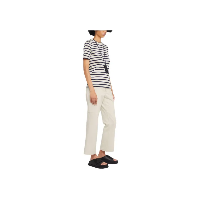 JIL SANDER Striped Cotton T shirt-2