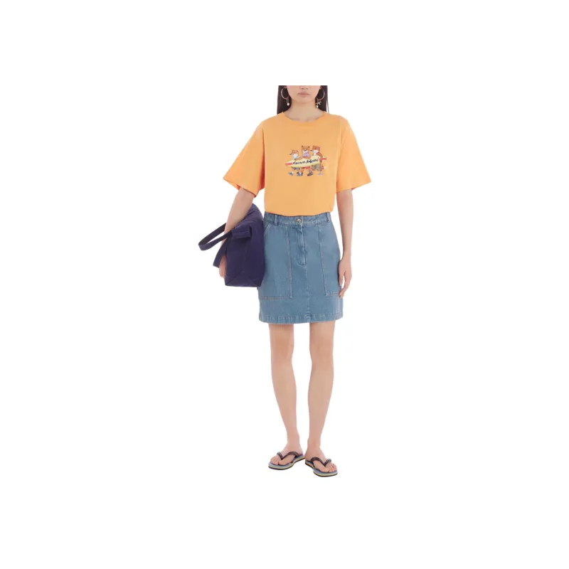 Maison Kitsune Fox Printed Crewneck T Shirt-2