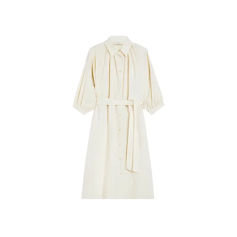 WEEKEND MaxMara Long Sleeved Dress Women's Ivory-4
