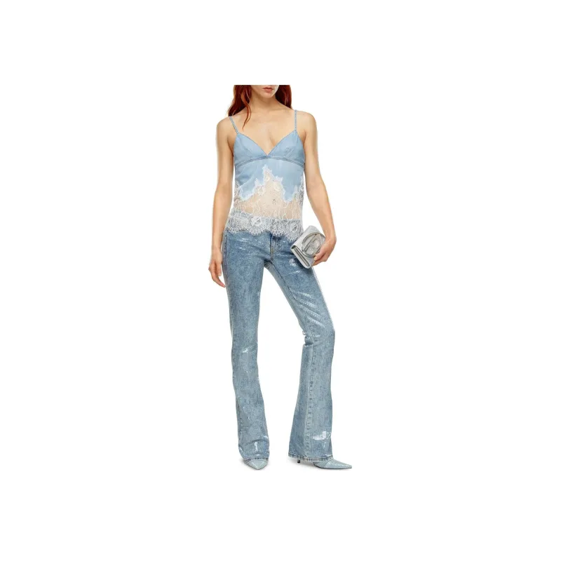 DIESEL DE MONY S Denim Cami W Lace Insert-2