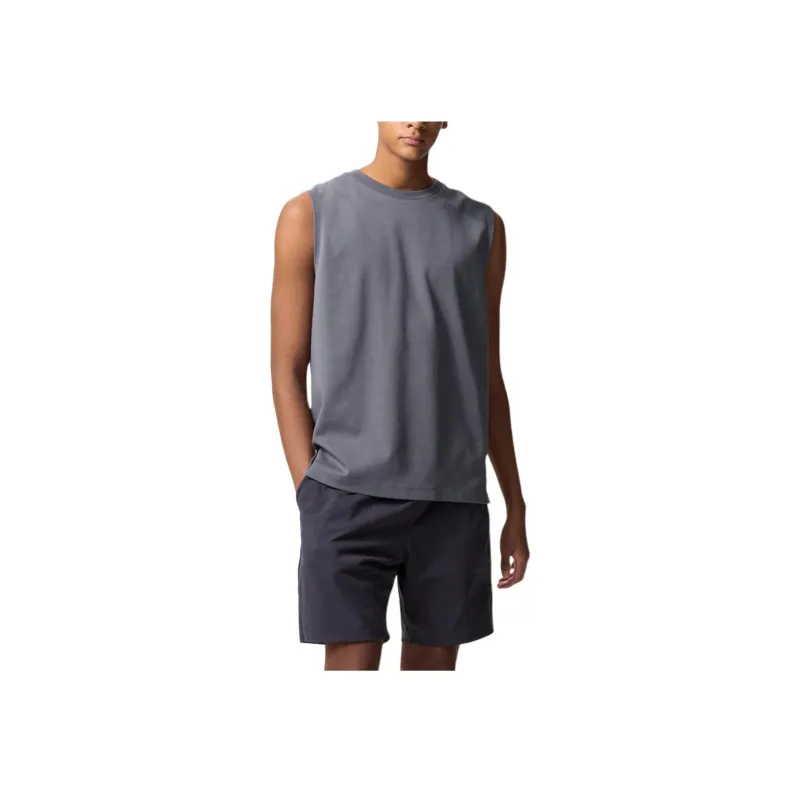 UNIQLO AIRism Mesh Series Tank Tops Unisex Asphalt Gray-1