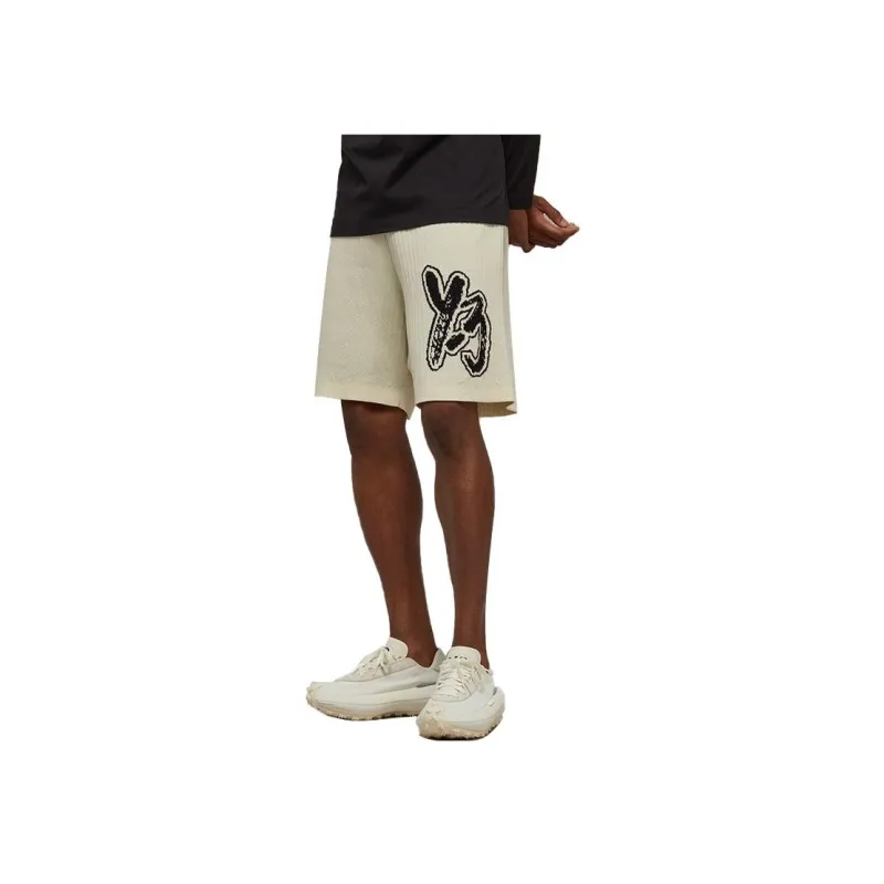 Y 3 Casual Shorts Unisex White-2