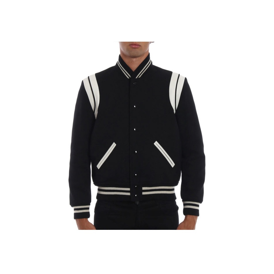 ブルゾン Saint Laurent 'Saint Laurent Teddy' bomber jacket Saint Laurent Teddy Bomber Jacket | Black | FARFETCH