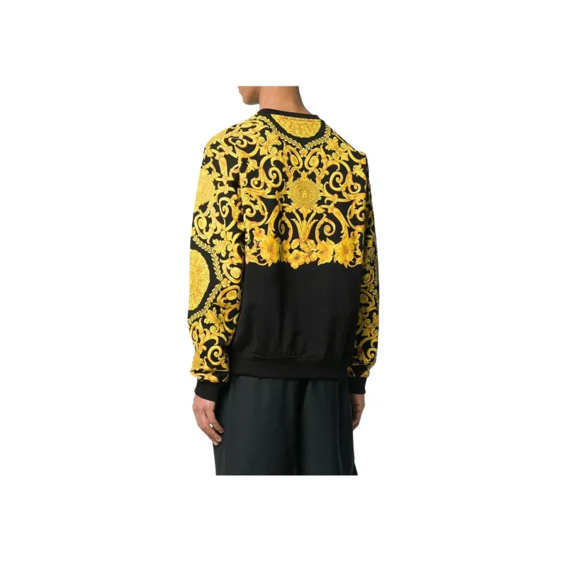 VERSACE Sweatshirts Men Yellow Black-6