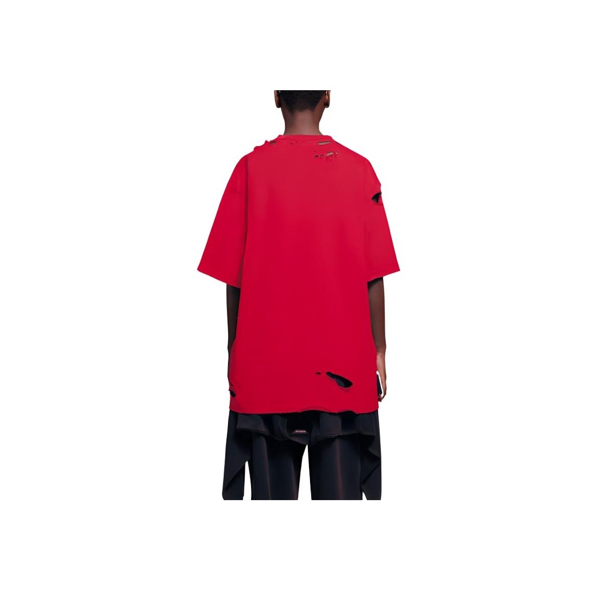 21SS【BALENCIAGA】CAPS DESTROYED Tシャツ Caps Destroyed Flatground T-shirt, Turquoise And White | The