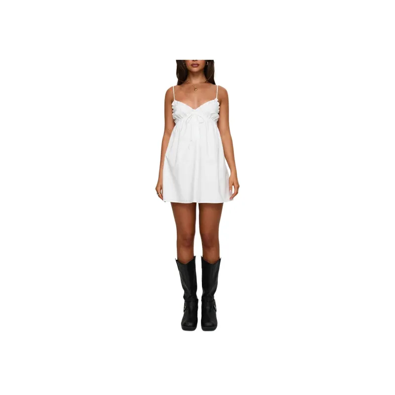PRINCESS POLLY Alchemy Mini Dress Slip Dress Women's WHITE/White-0