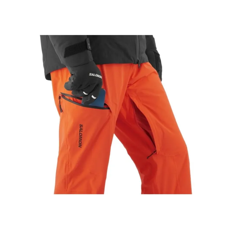 SALOMON BRILLIANT FW24 Ski Pants Men's Tomato Red-2