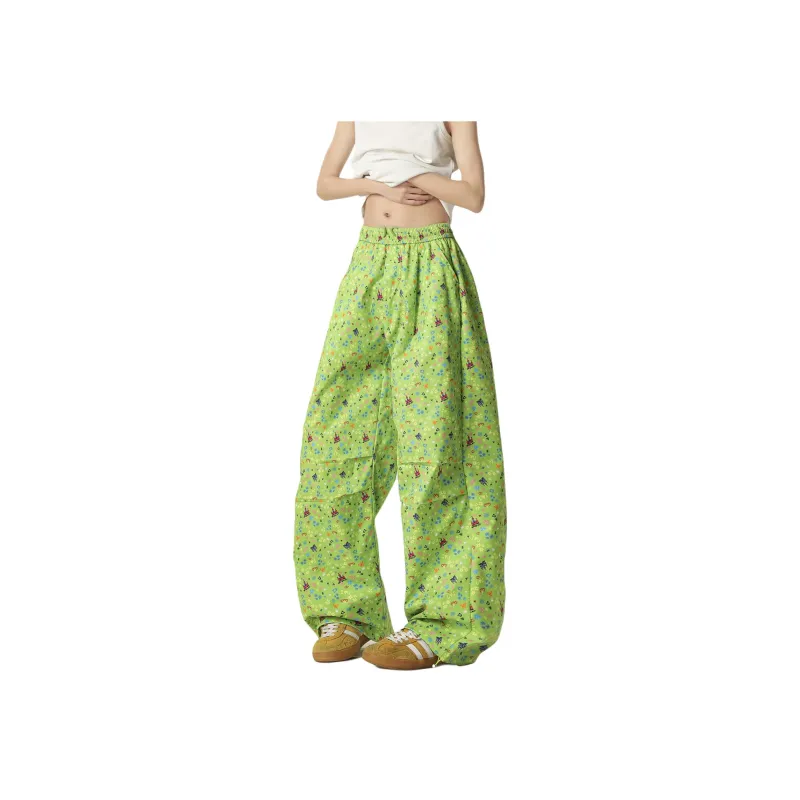 ROOMBOSE Casual Pants Unisex Green-1