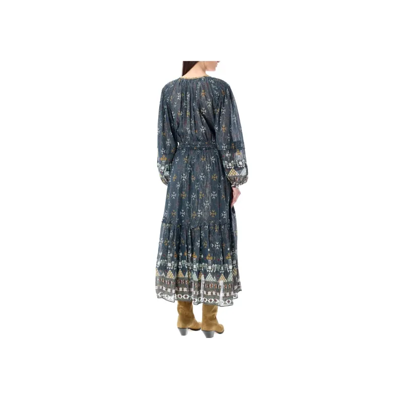 ISABEL MARANT ETOILE Geometric Printed Long Sleeved Dress-2